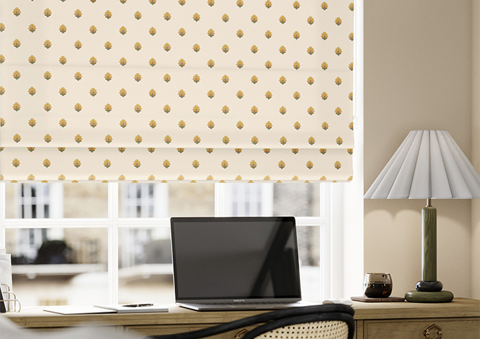 Petal & Block Nitara Spot, Marigold - Twist&Fit Roman Blind - Image 5